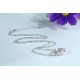 Sterling Silver Double Rings Charm Necklace